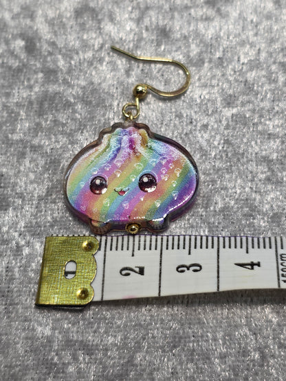 Handmade Cute Rainbow Dumplings Dangle Earrings | Kawaii Jewellery