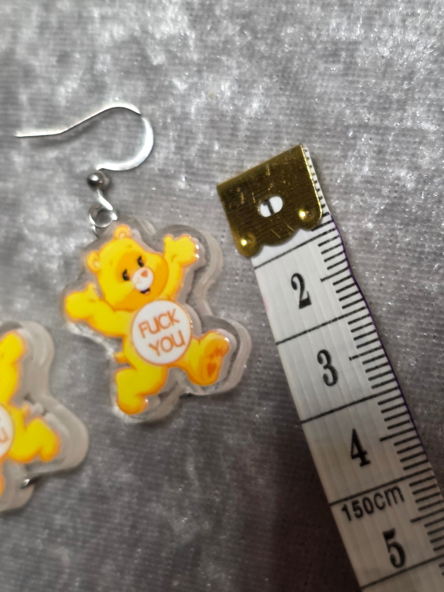 Handmade Bear with Attitude Dangle Earrings | Kawaii Animal Jewellery