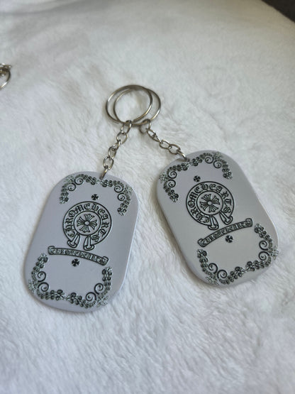 Keychain: Gothic Cross Keyring, Bag Charm, Tag