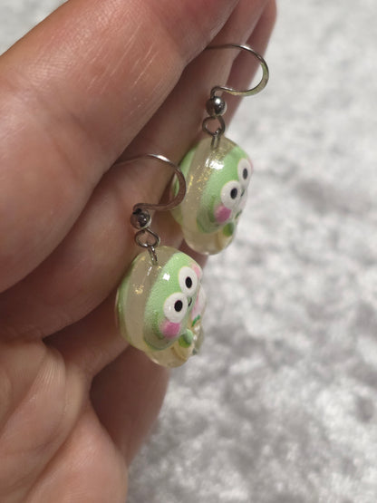 Handmade Cute Ice-cream Dangle Earrings | Kawaii Animal Jewellery