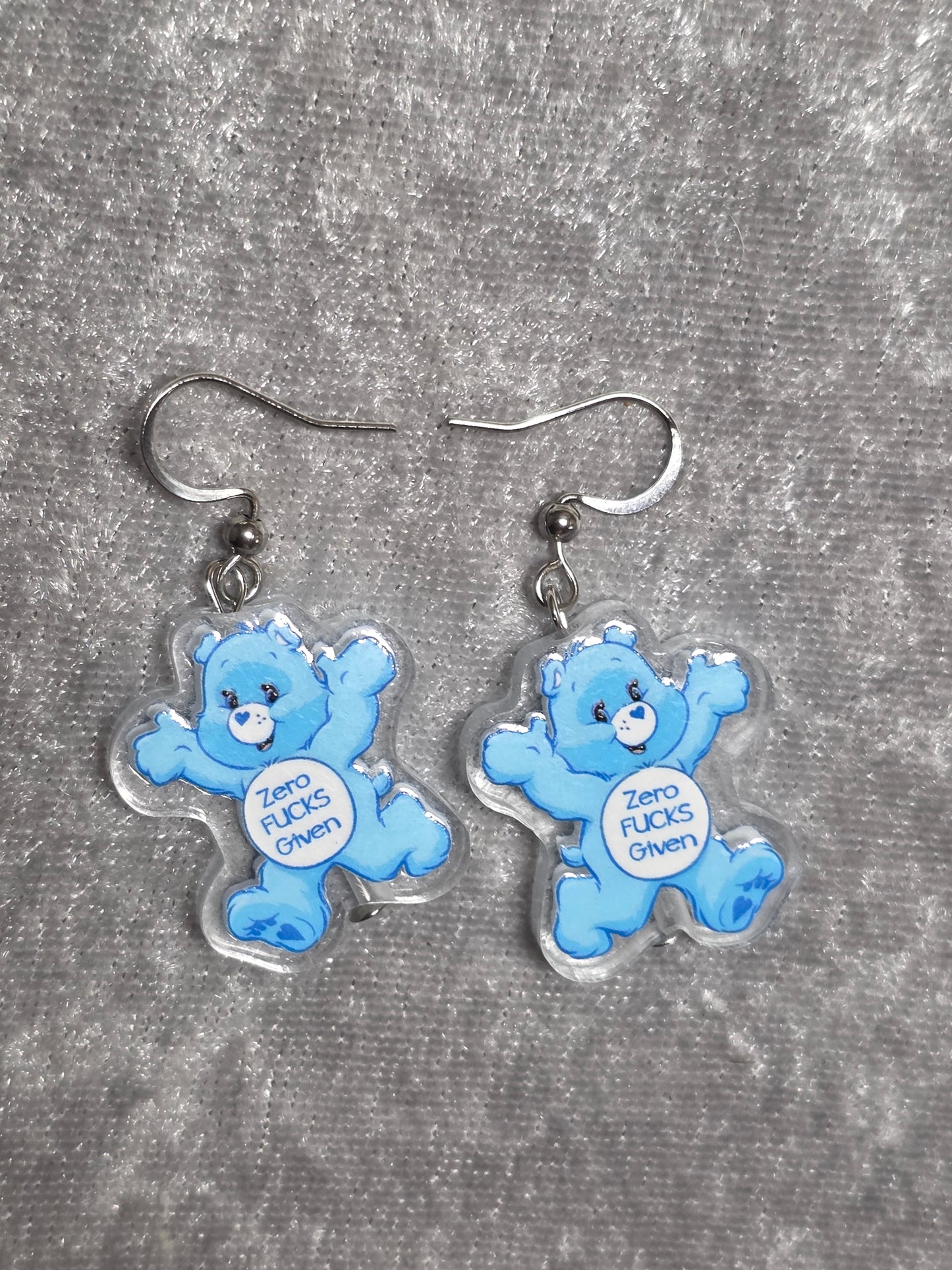 Handmade Bear with Attitude Dangle Earrings | Kawaii Animal Jewellery