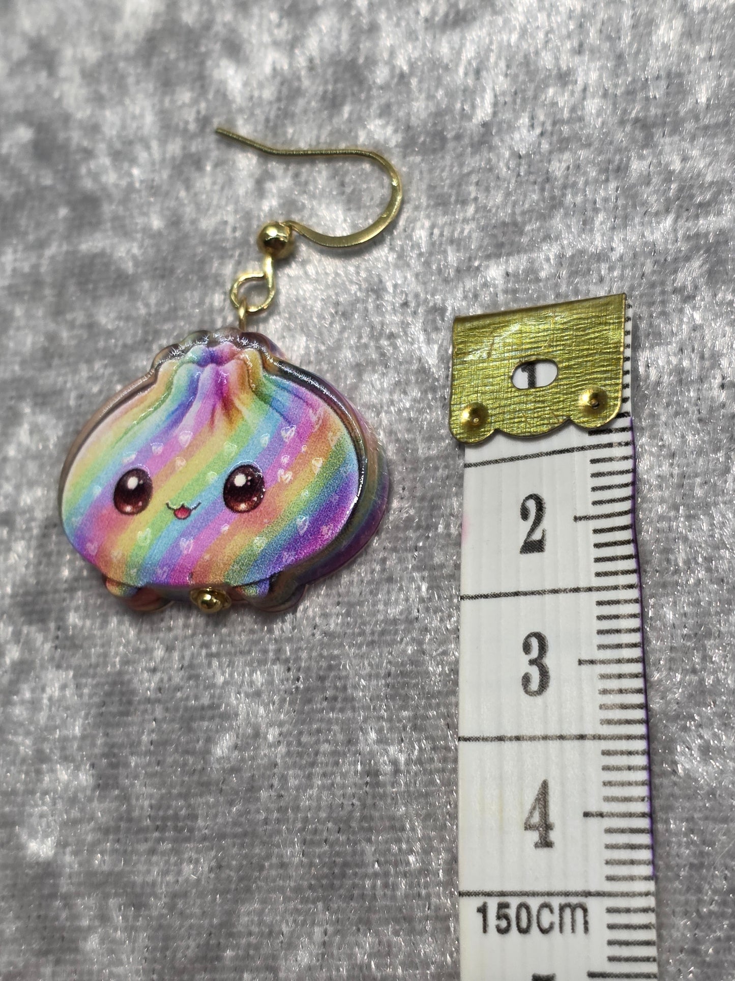 Handmade Cute Rainbow Dumplings Dangle Earrings | Kawaii Jewellery